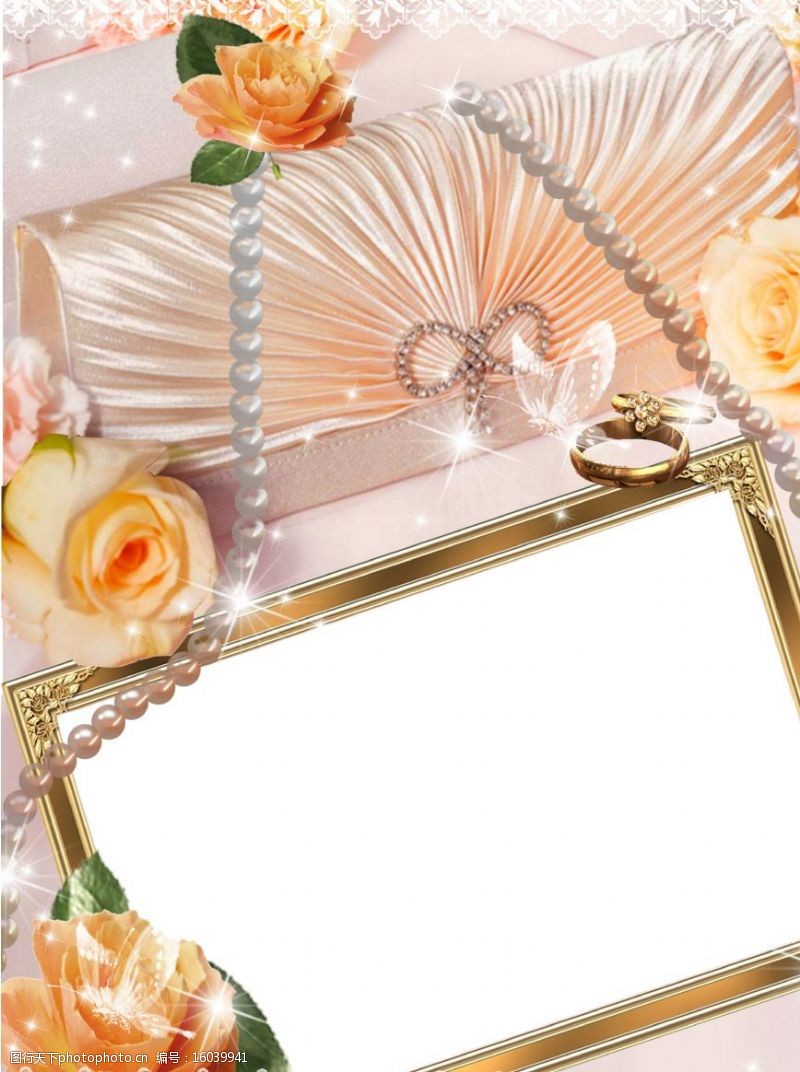 漂亮的婚礼相框图片素材