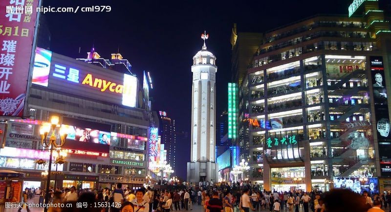 重庆解放碑夜景(16：9)图片
