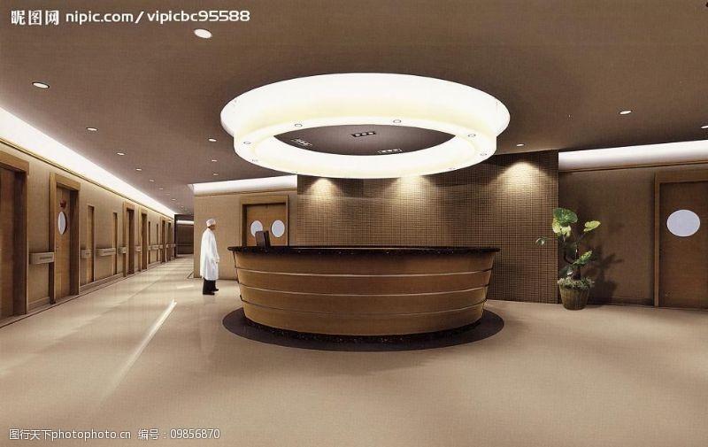 材质灯光齐全新疆医大附一医院十五层走廊图片