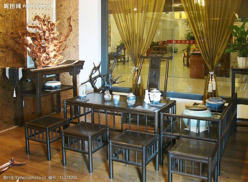 乌龙茶中式古典家具图片