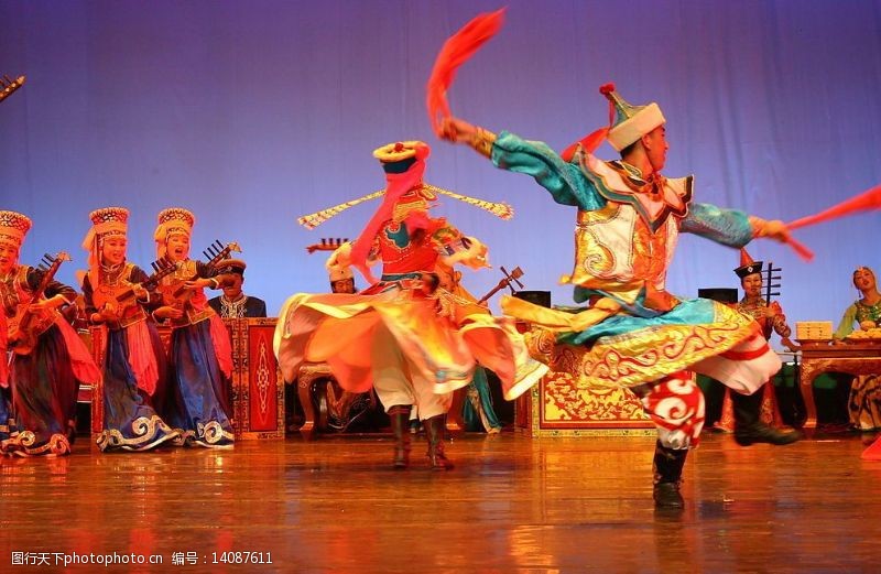 蒙古族鄂尔多斯歌舞图片