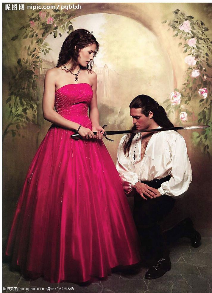 男神的婚礼古典而时尚的婚纱神秘色彩图片
