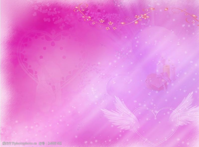 紫色婚纱模板背景浪漫情人节