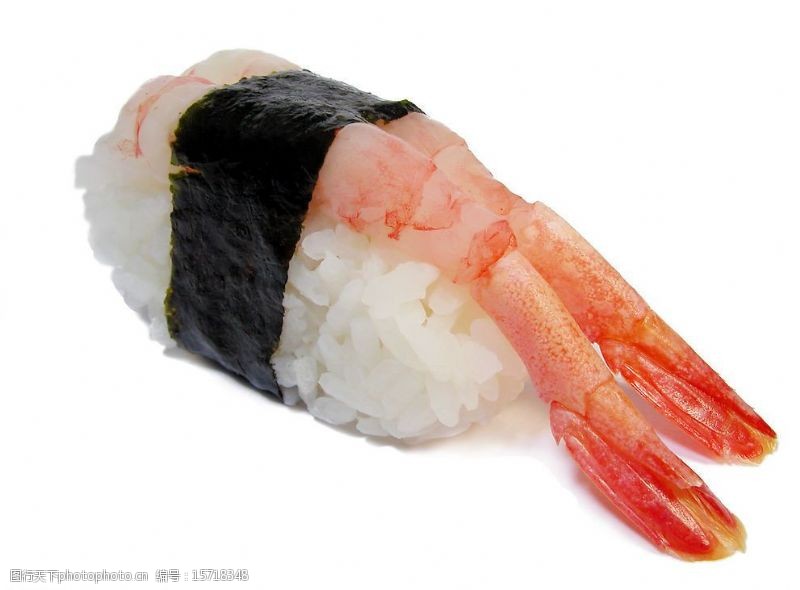 印刷适用鲜虾寿司图片素材