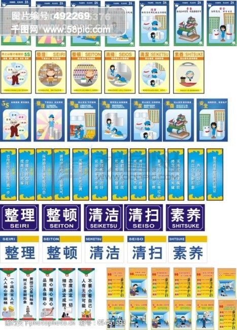 后整理5S6S7S整理整顿