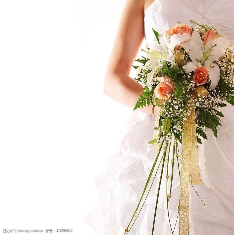 女性高清图片新娘花束图片素材