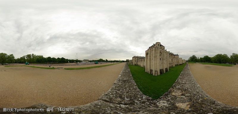 绿洲欧洲古迹城堡全景360图片