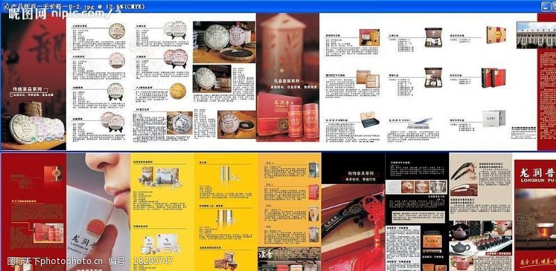 普洱茶茶龙润普洱产品折页宣传单图片