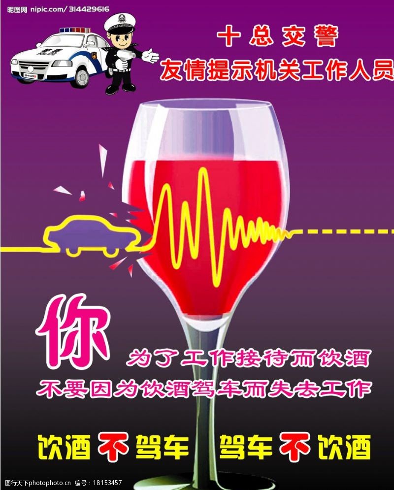 交通安全宣传禁止酒后驾驶图片