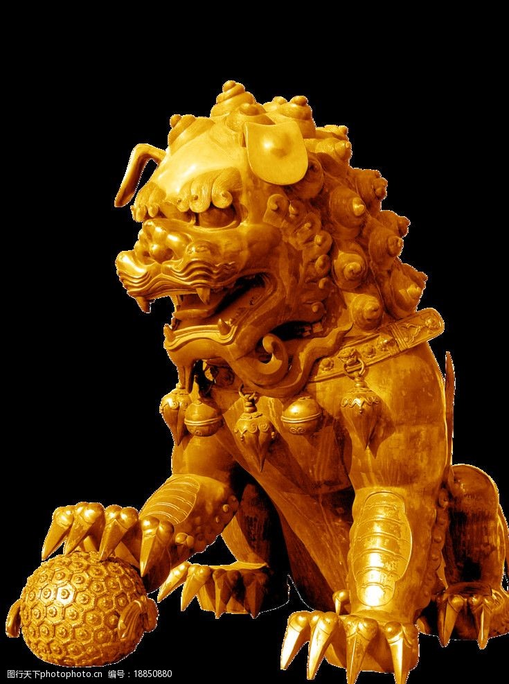 乾清宫铜鎏金狮子图片